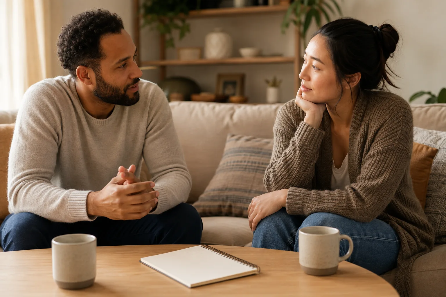 A couple has an honest conversation about whether they share a future involving marriage